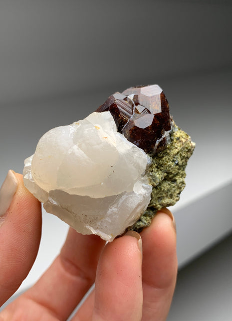 Wow ! Andradite Garnet with Prehnite and Epidote