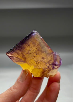 Yellow Purple Fluorite Minerva mine, Collection # 423