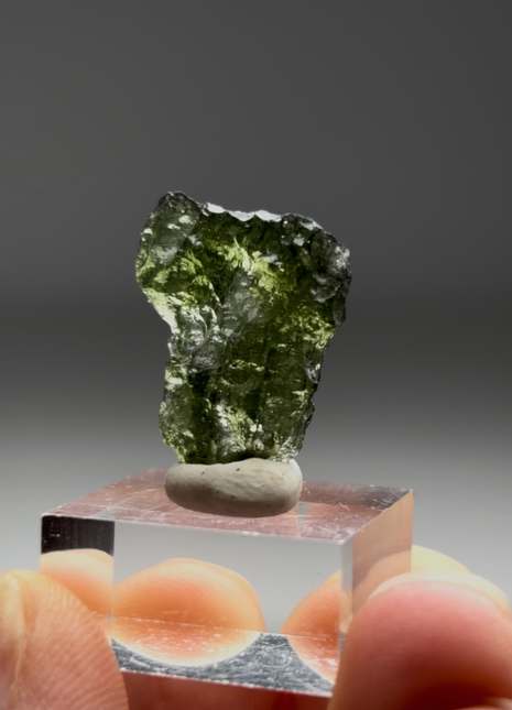 Green Moldavite from Czech Republic