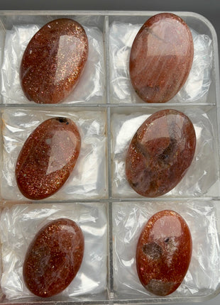 6 Pieces ! Very High Grade Confetti Sunstone Lot