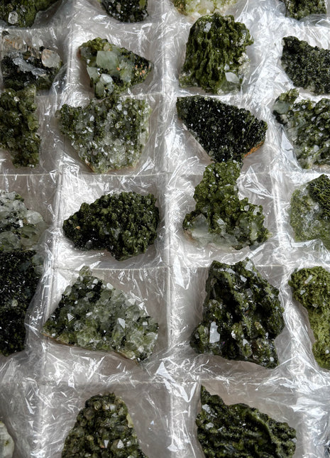 24 Pieces ! Forest Epidote with Quartz Lot