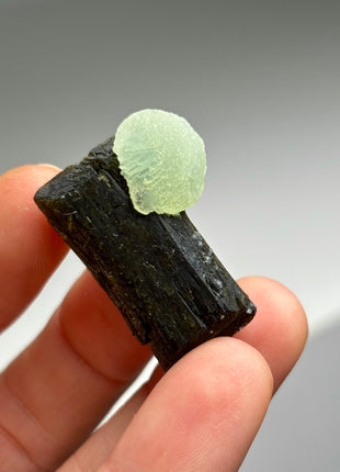 18 Pieces ! High Grade Apple Green Prehnite with Epidote Lot - From Mali