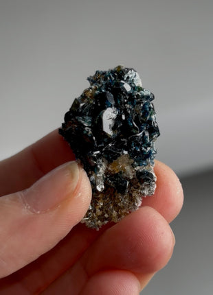 Blue Lazulite with Quartz from Rapid Creek, Canada