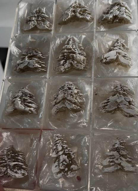 12 Pieces ! Selenite Xmas Tree Specimens Lot