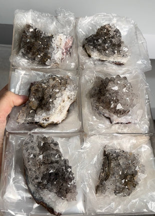 6 Pieces ! Quartz with Black Goethite Needles Lot