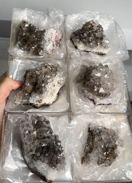 6 Pieces ! Quartz with Black Goethite Needles Lot