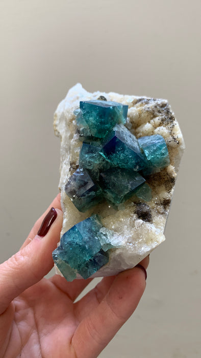 Blue Green Color Change Fluorite - From Diana Maria mine, England