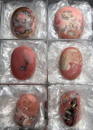 6 Pieces ! Dendritic Pink Opal Lot