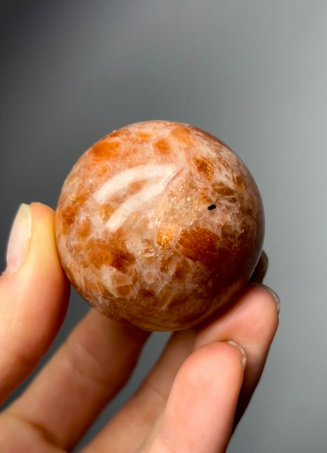 Orange Sunstone Sphere