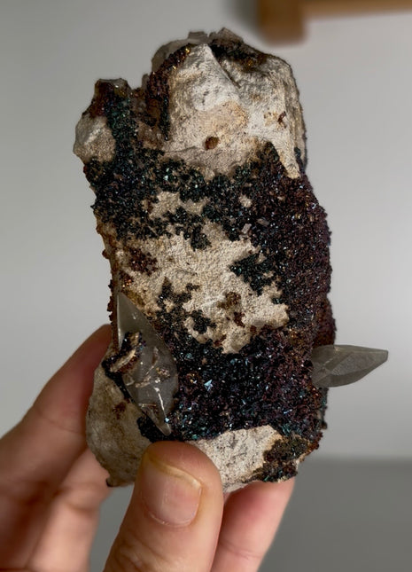 Incredible Color ! Chalcopyrite with Calcite from Sweetwater mine