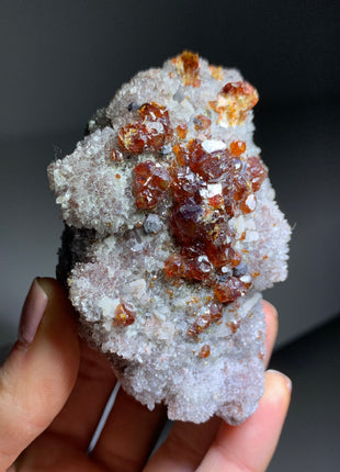 Gemmy Orange Sphalerite with Quartz 🔥