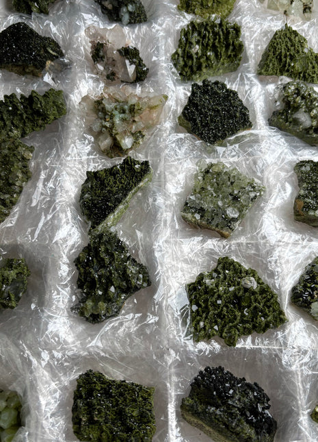 24 Pieces ! Forest Epidote with Quartz Lot