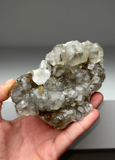 Sparkly Chalcopyrite with Calcite