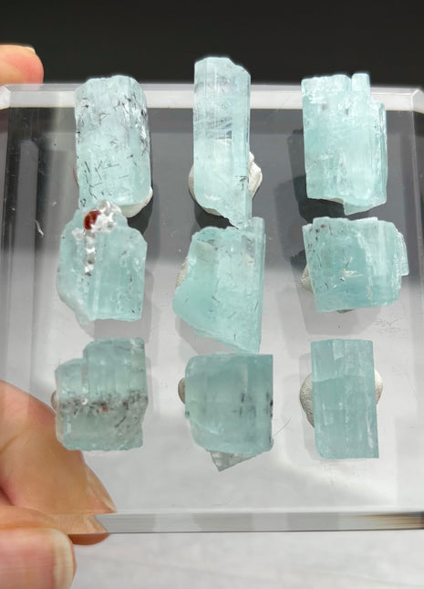 9 Pieces ! Blue Aquamarine Lot
