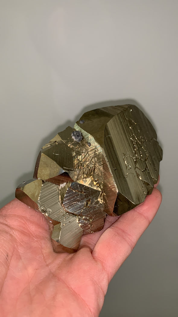 Pyrite with Great Terminations - 497 Grams ! From Huanzala, Peru