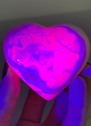 Pink Manganocalcite Heart - From Peru