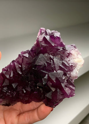 Reddish Purple Octahedral Fluorite # PM067