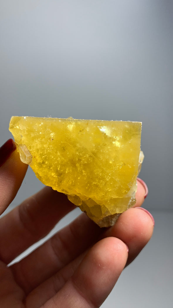 Yellow Fluorite from Valzergues, France
