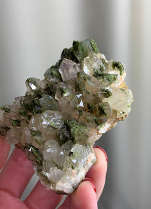 Forest Epidote with Quartz  🌲