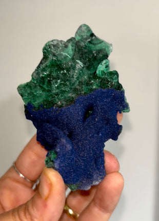 Vivid Blue Azurite with Velvety Malachite