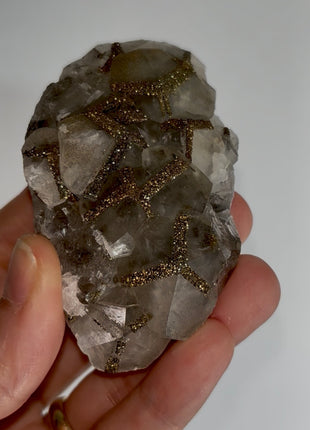 Mercedes Calcite with Pyrite Terminations Collection # 810