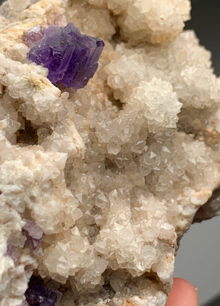 Purple Fluorite with Quartz - From Berbes, Spain