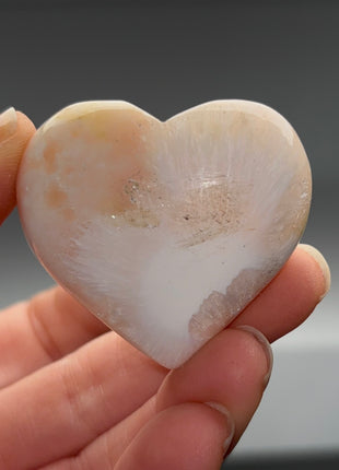 Wow ! Pink Stilbite with Scolecite Heart