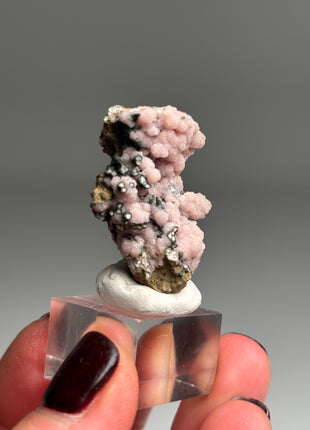 Pink Rhodocrosite with Neotocite - From Potosi mine