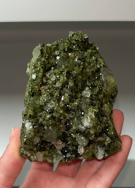 High Grade Forest Green Epidote with Quartz