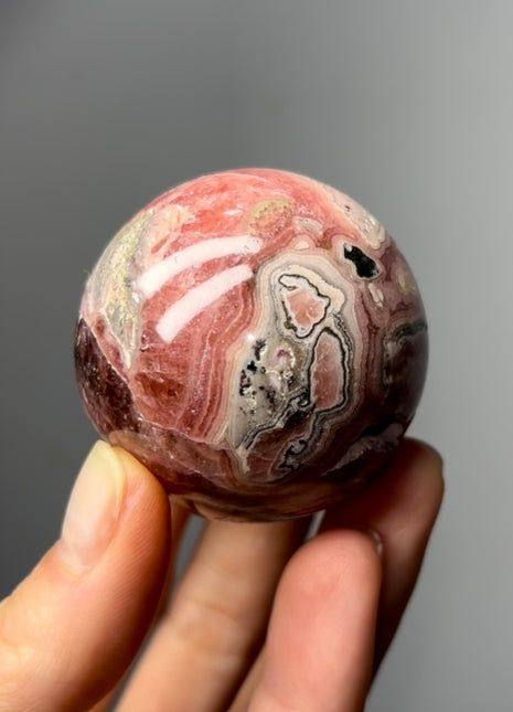 Pink Rhodocrosite Sphere from Argentina