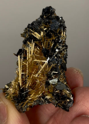 Wow !! Golden Rutile with Hematite