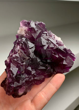 Reddish Purple Octahedral Fluorite # PM067