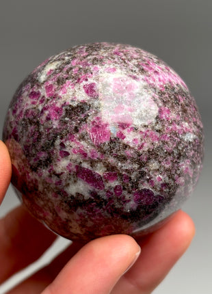 Rare ! Ruby with Biotite Quartz Sphere