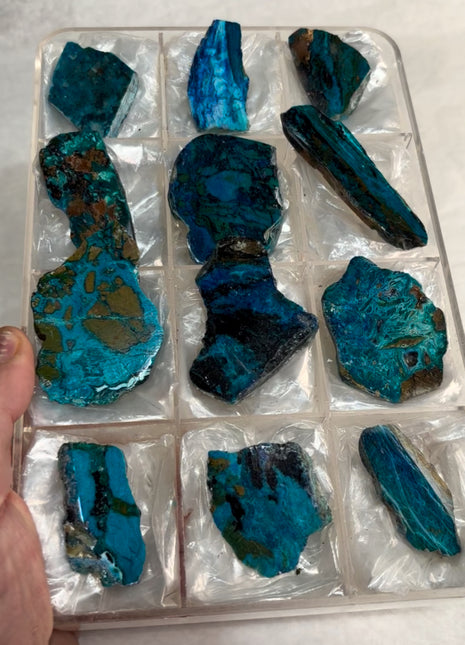 12 Pieces ! Blue Gem Silica Lot
