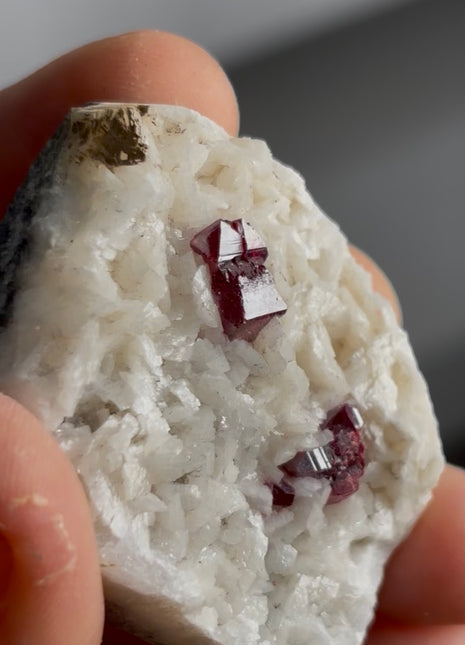 Cherry Red Cinnabar with Dolomite PM0415