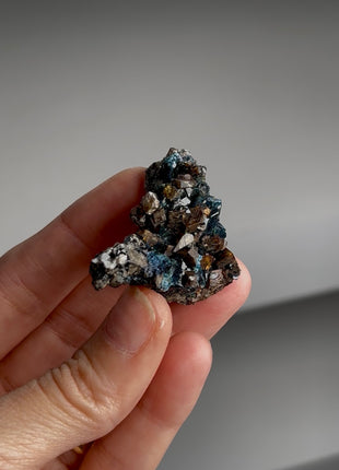 Blue Lazulite with Siderite from Rapid Creek, Canada