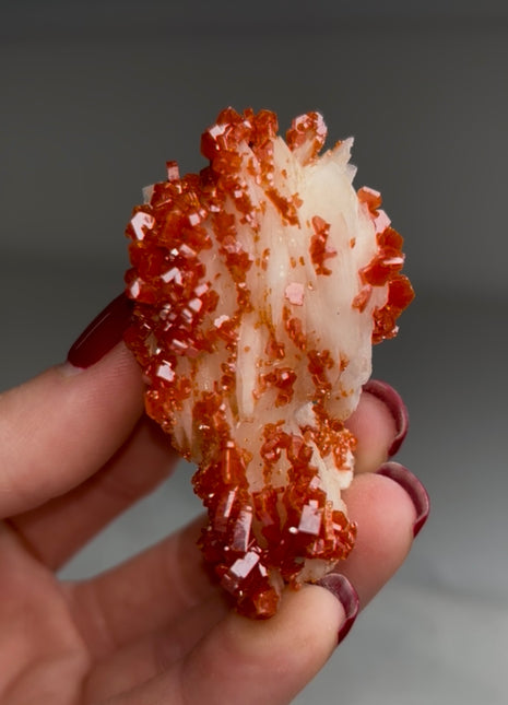 Red Vanadinite with Barite