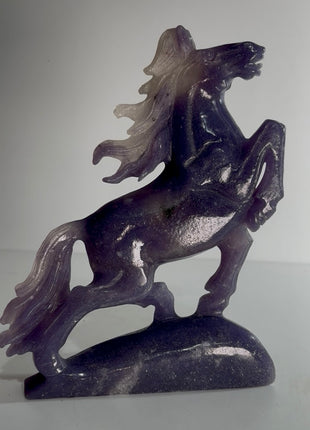 Lilac Purple Lepidolite Horse Sculpture