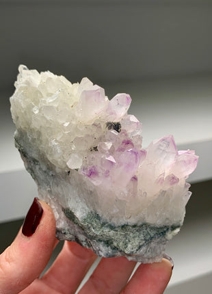 Phantom Amethyst with Pyrite - From Djurkovo mine, Bulgaria