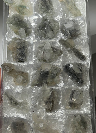 18 Pieces ! Druzy Blue Chalcedony with Apophyllite Lot