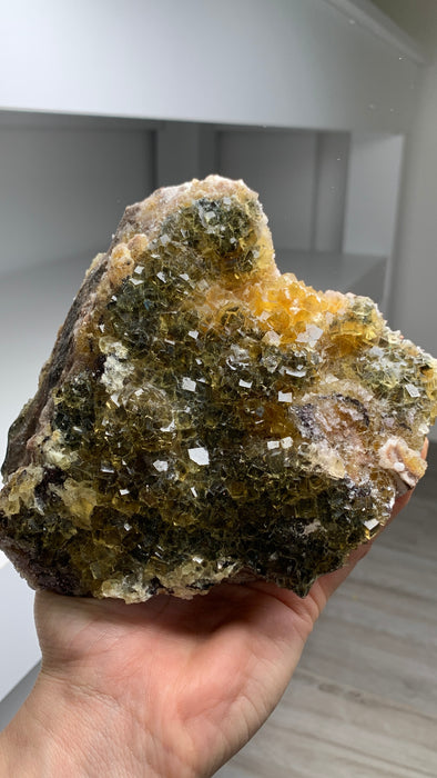 Huge Yellow and Green Fluorite - From Spain