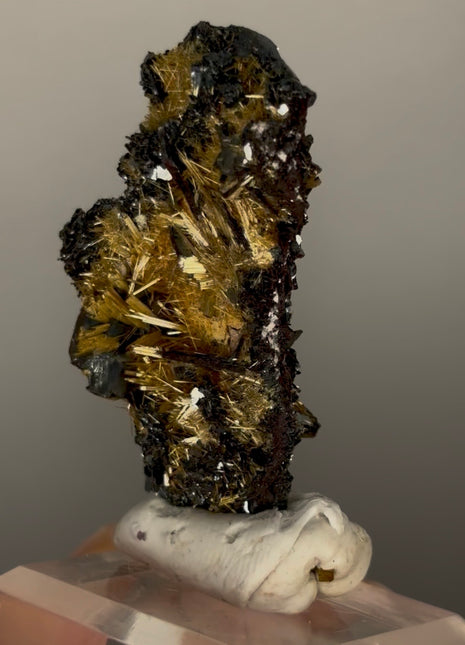 Wow !! Golden Rutile with Hematite
