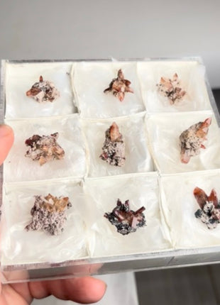 9 Pieces ! Red Topaz Specimens Lot