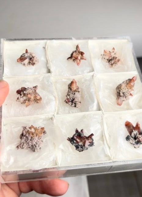 9 Pieces ! Red Topaz Specimens Lot