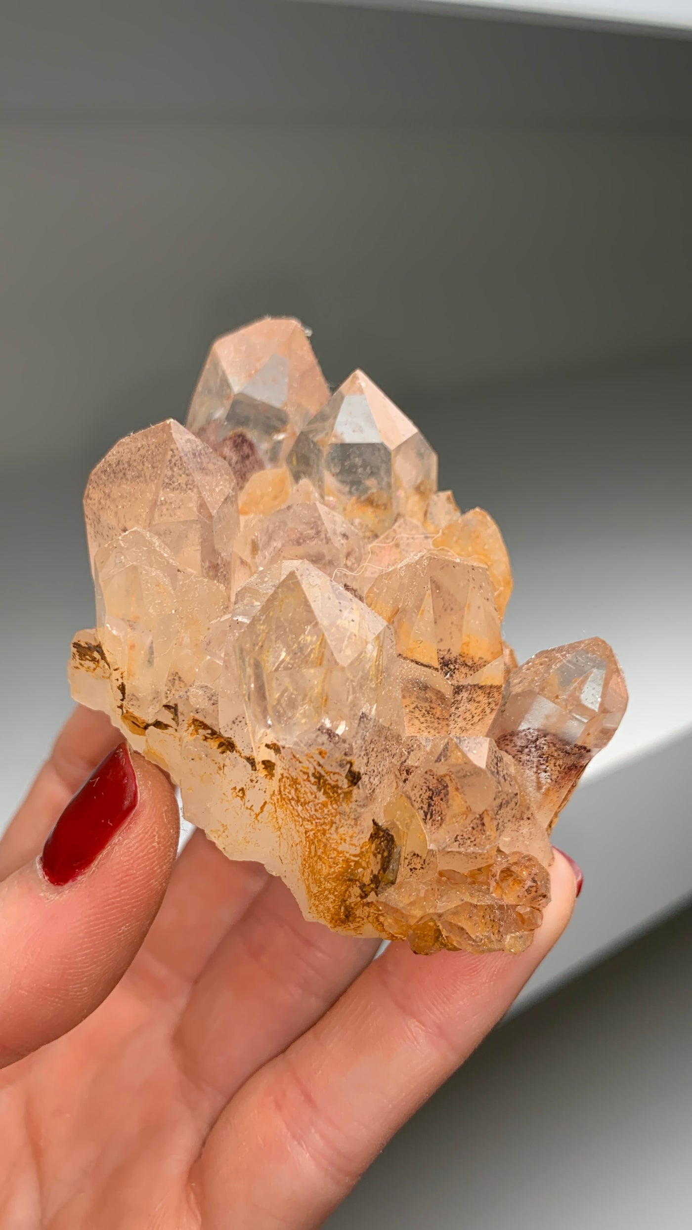 Sunset Hyaline Quartz with Great Phantoms # PM0202 – Pacific Minerals Shop