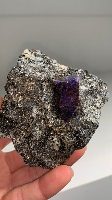 Rare Purple Sapphire with Biotite - From Madagascar
