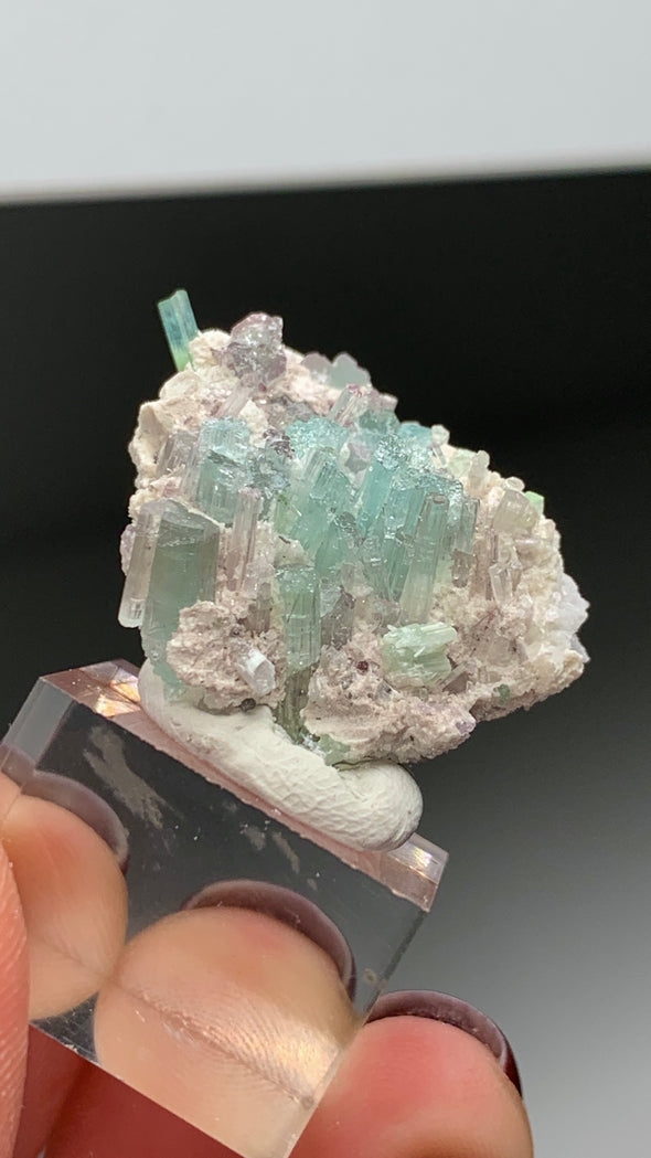 Blue Tourmaline Crystals Cluster - 50 Carats