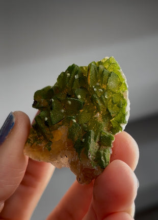 New ! Green Duftite with Calcite PM1659
