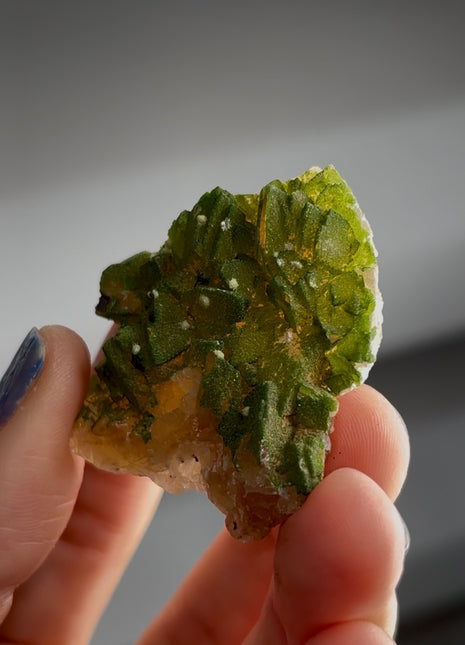 New ! Green Duftite with Calcite PM1659