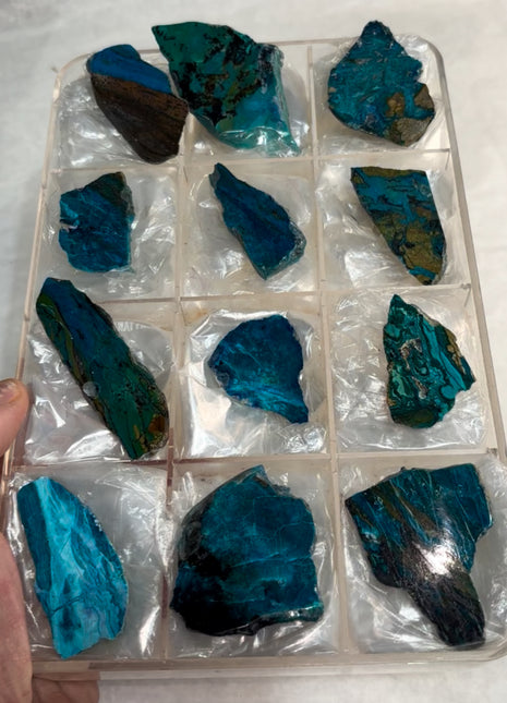 12 Pieces ! Blue Gem Silica Lot